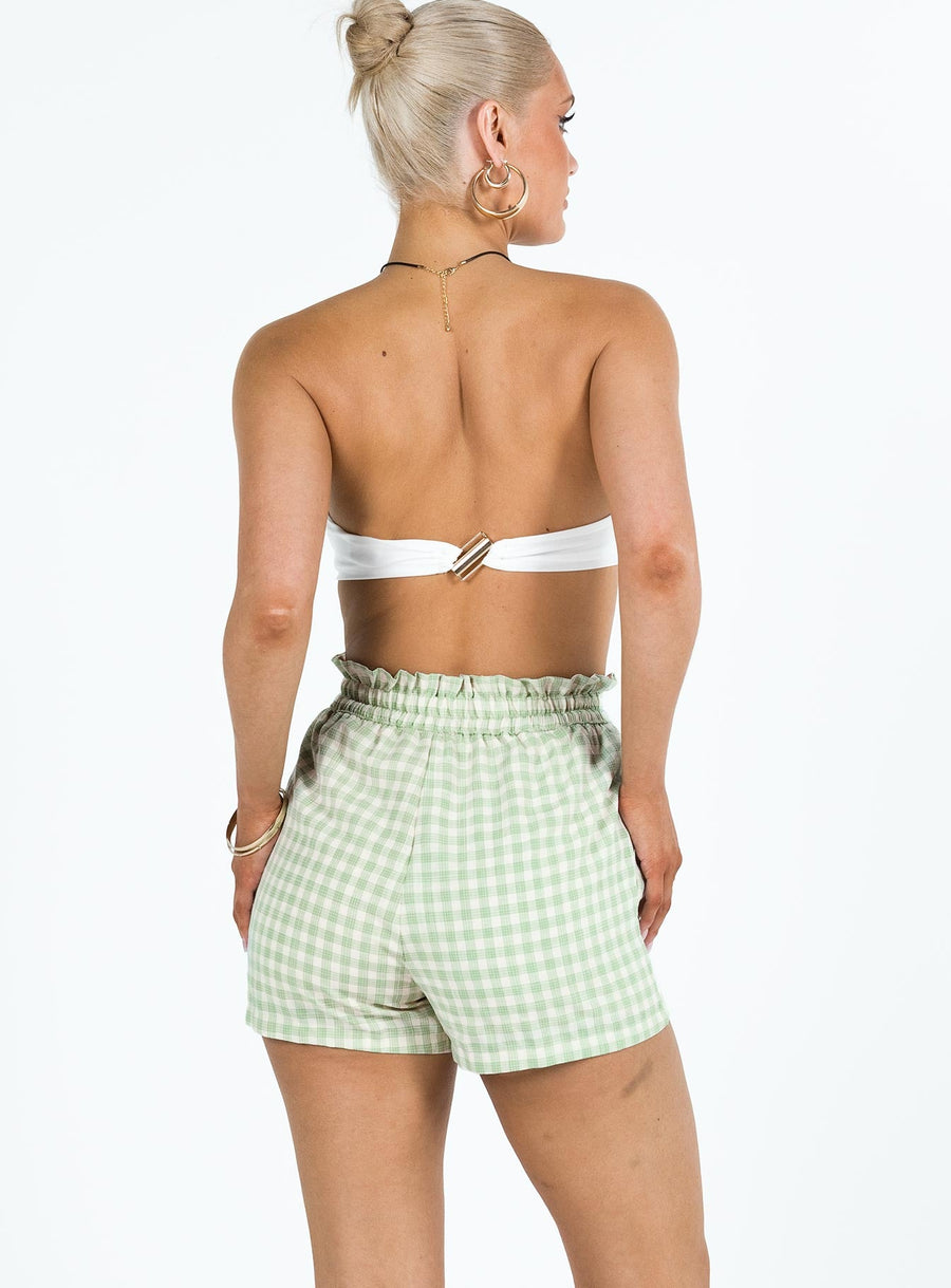 Gilda Shorts Green Gingham