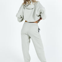 Princess Polly Track Pants Cursive Text Grey / Blue