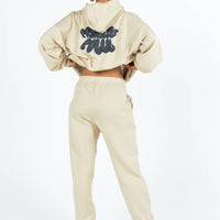 Princess Polly Track Pants Bubble Text Stone / Slate