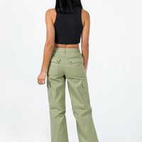Fallout Mid Rise Cargo Pants Green