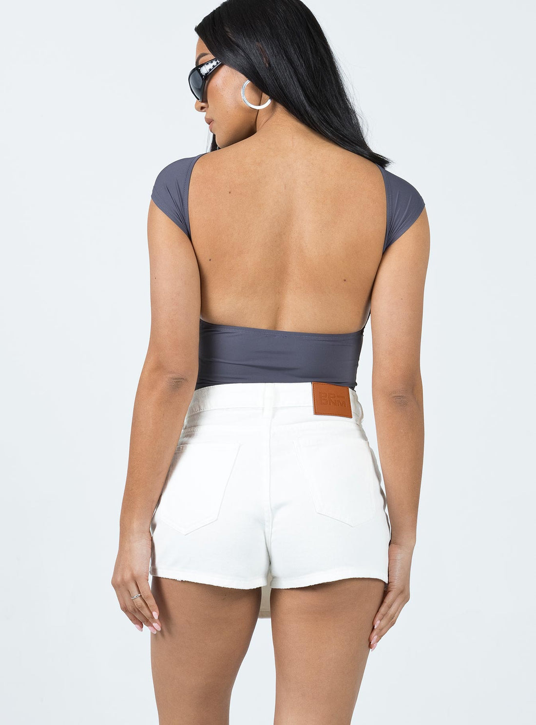 Thronton Denim Shorts White
