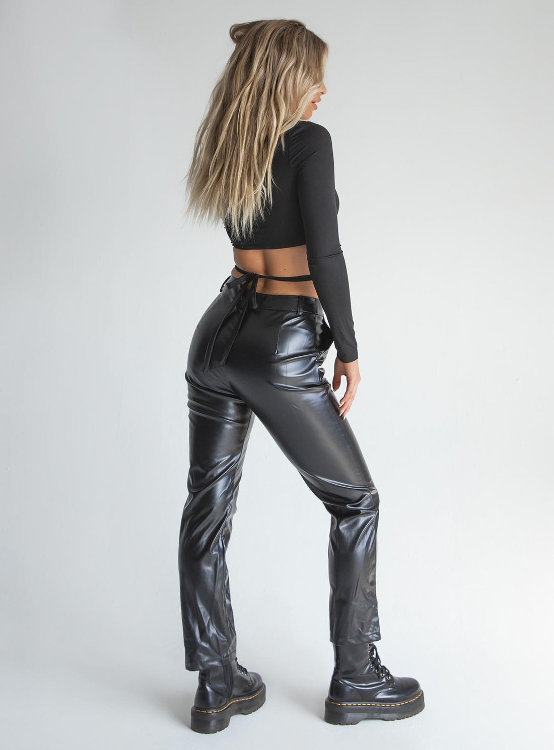 Lillie PU Pants Black