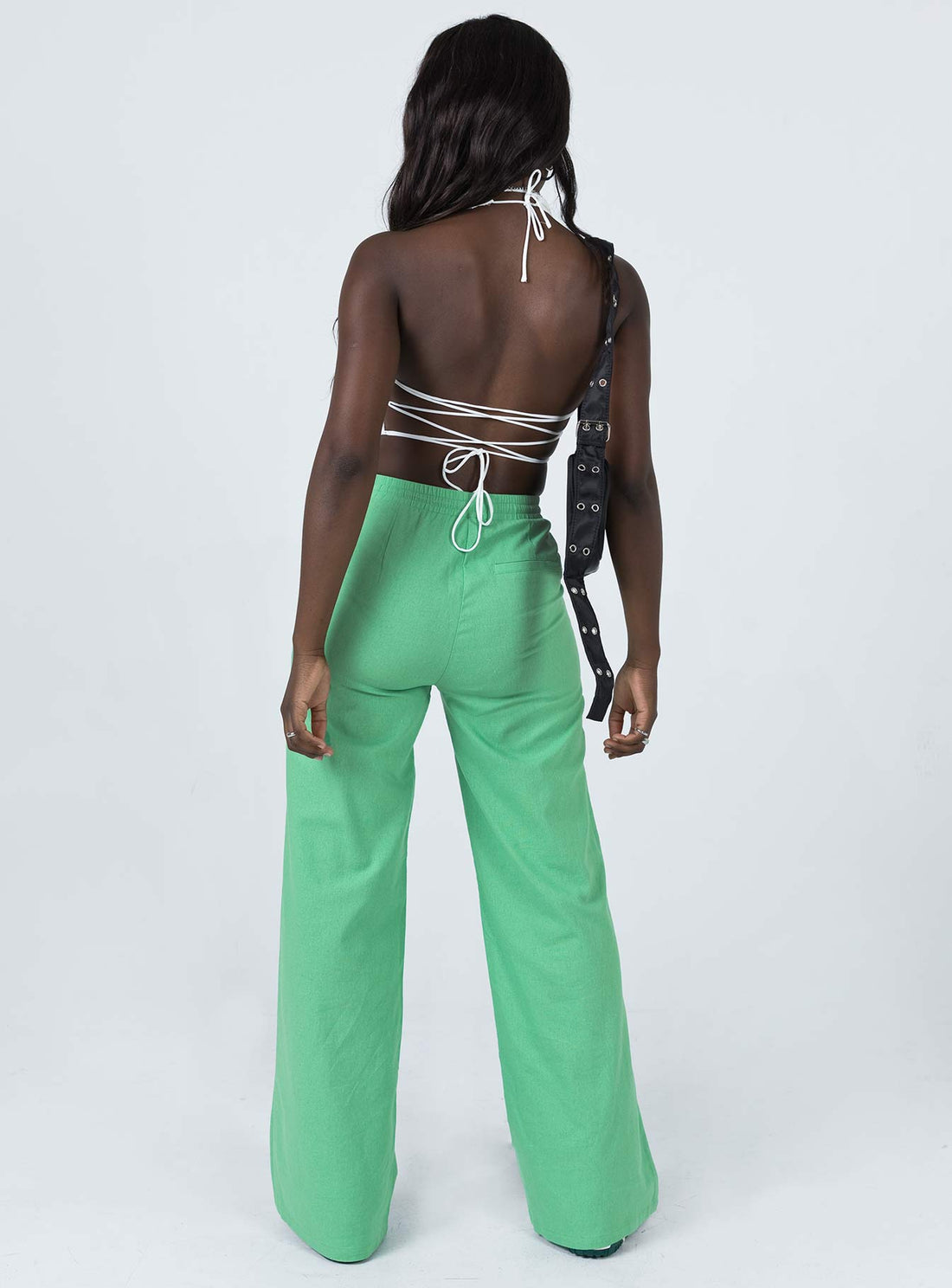 Aubrie Wide Leg Pants Green