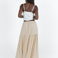 Hold Me Close Maxi Skirt Beige