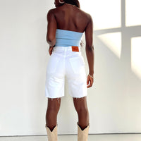Get It Shorts White Denim