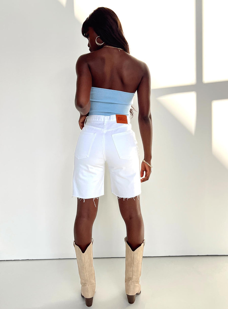 Get It Shorts White Denim