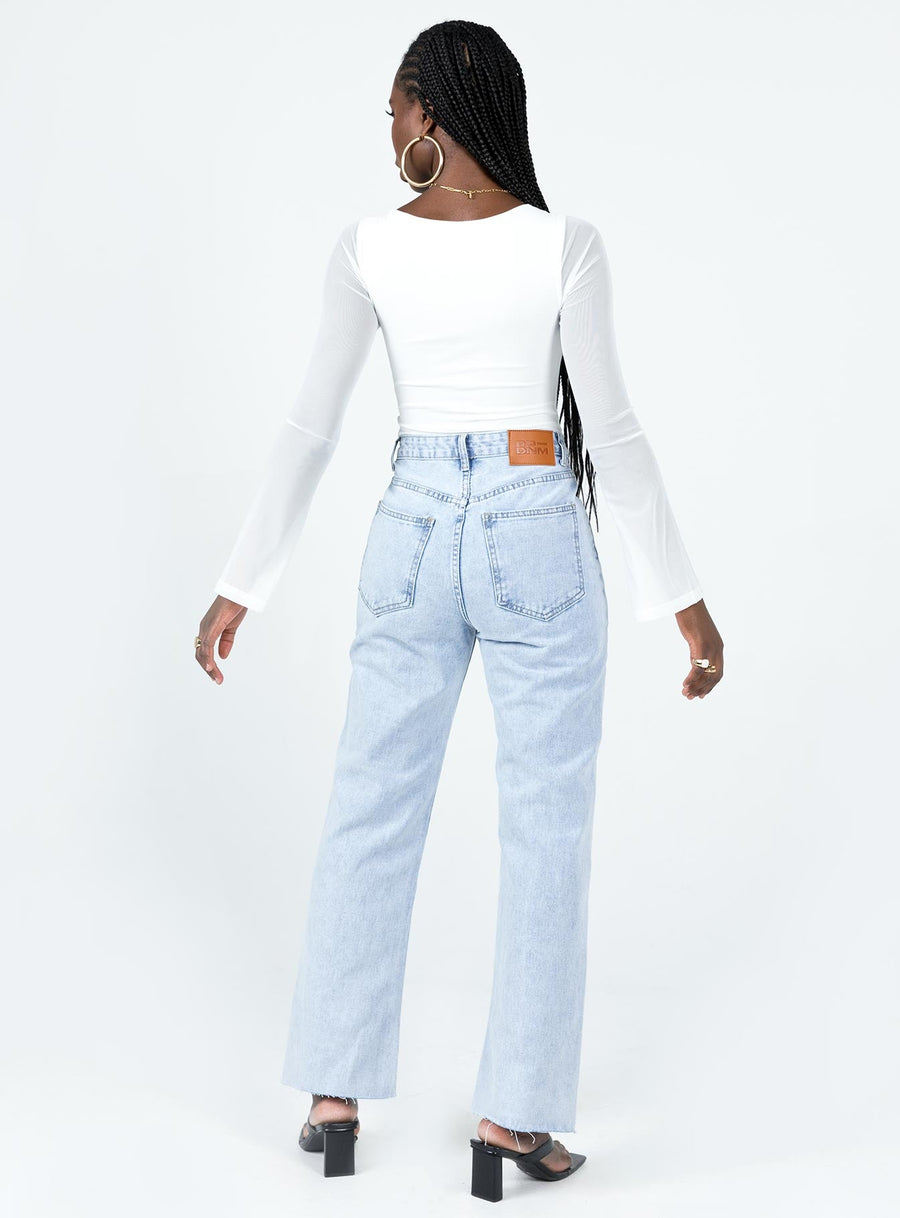 Queenstown Straight Leg Jeans Light Wash Denim