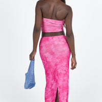 Dunston Mesh Maxi Skirt Pink