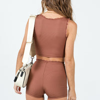 Kesor Knit Shorts Brown