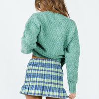 Motel Tylee Skirt Colourpop Check Blue