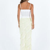 Mullins Bias Cut Maxi Skirt Lemon