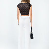 Santa Monica Knit Pants White