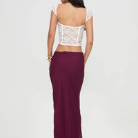Devon Maxi Skirt Burgundy