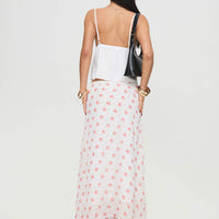 Dancing In A Field Maxi Skirt Pink Floral