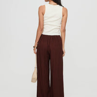 Ogilvie Linen Blend Pants Chocolate