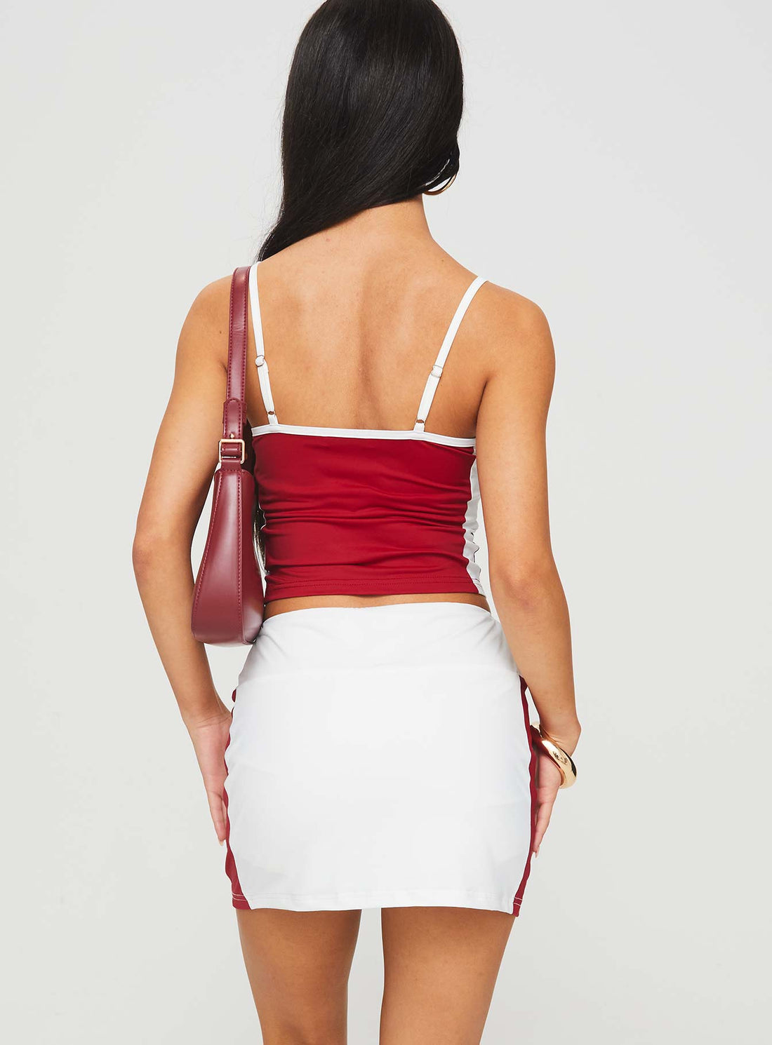 Tex Skort White / Red
