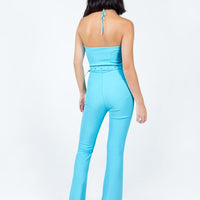 Mid Way Laced Flare Pants Blue