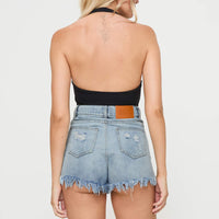 Ridge Denim Shorts Mid Wash