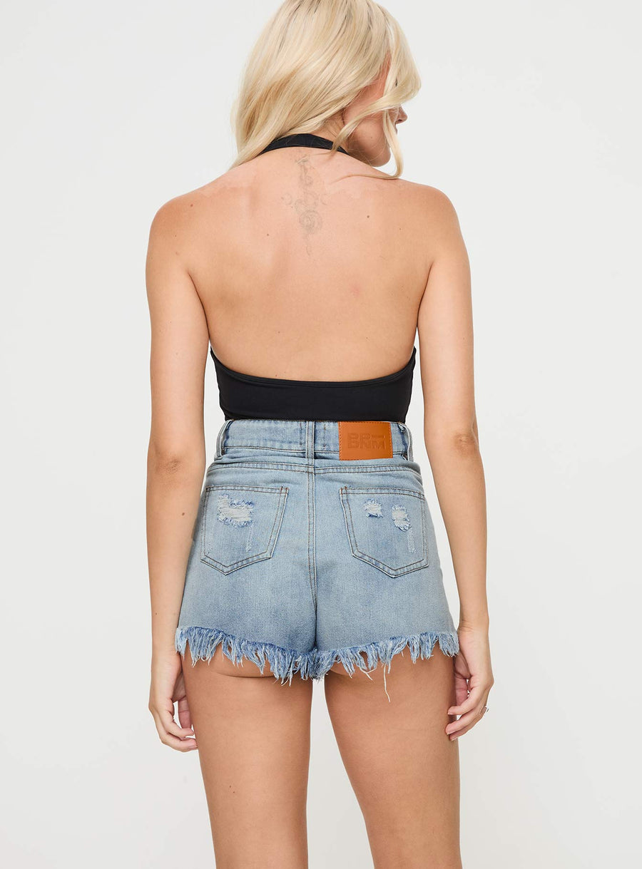 Ridge Denim Shorts Mid Wash