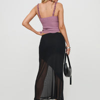 Dauntless Sheer Maxi Skirt Black
