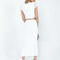 Erika Midi Skirt White