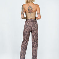 Dameela Straight Leg Jeans Brown