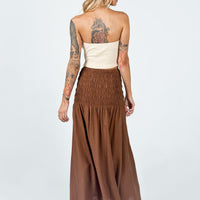 Porto Maxi Skirt Brown