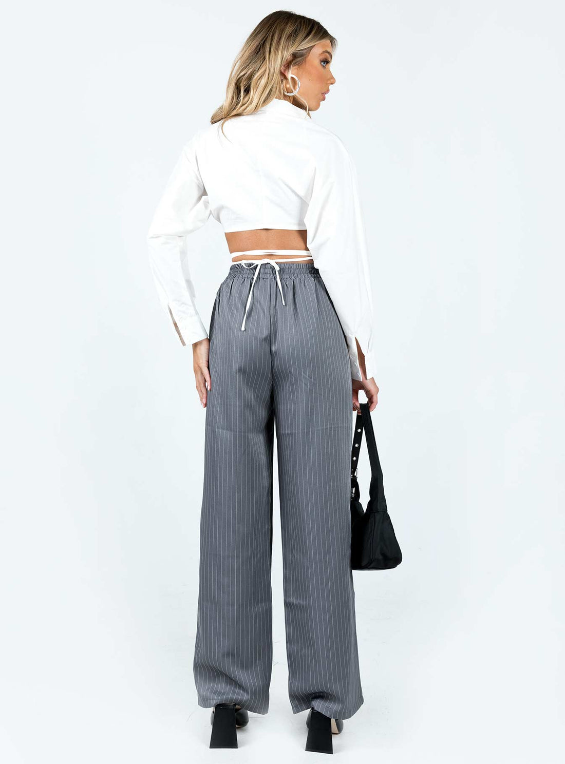 Higgins Pants Grey Pinstripe