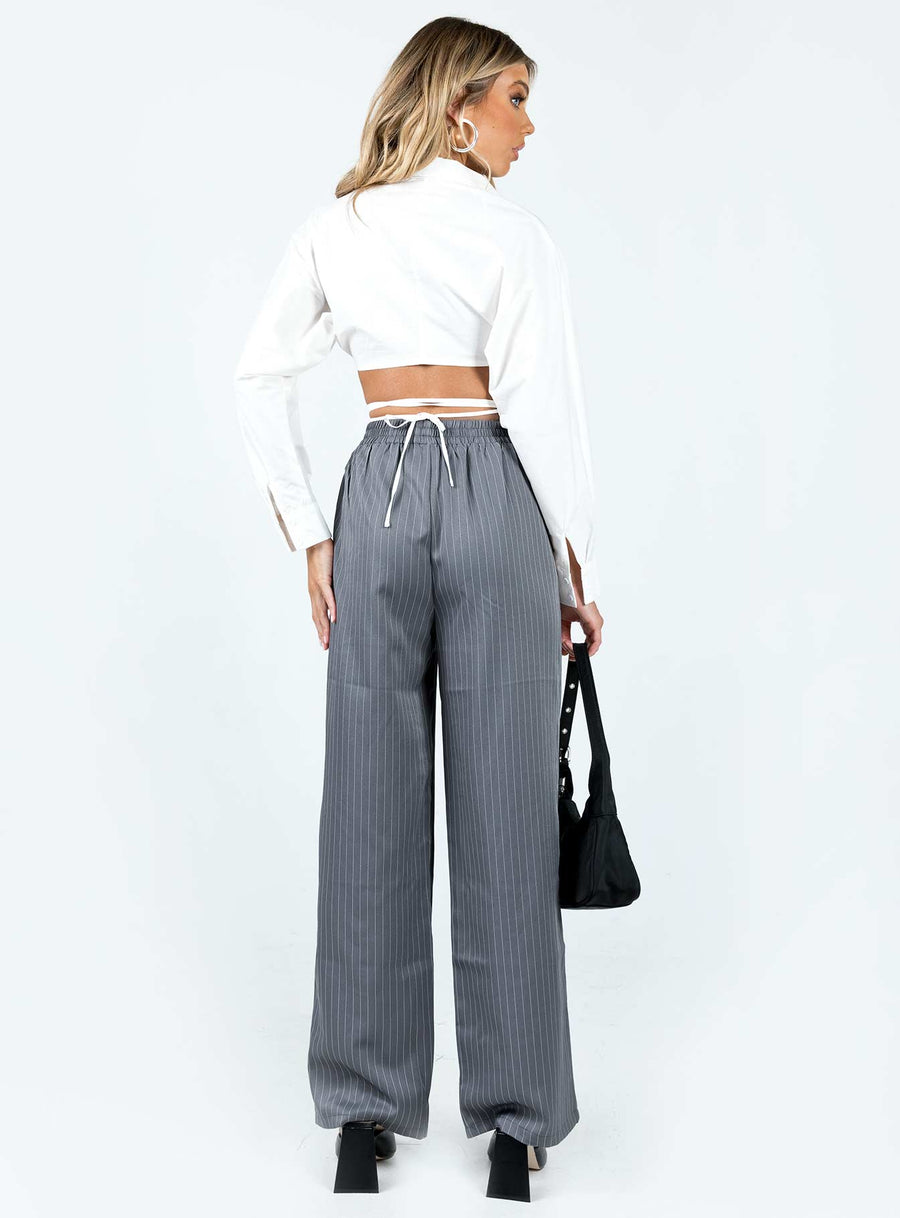 Higgins Pants Grey Pinstripe