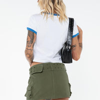 Iconic Cargo Mini Skirt Khaki Tall