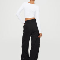 Presson Cargo Pants Washed Black