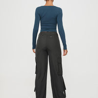 Matcha Silky Utility Cargo Pants Slate