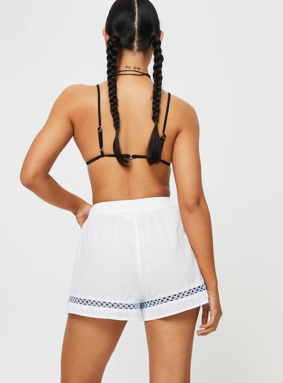 Sun Time Shorts White / Blue