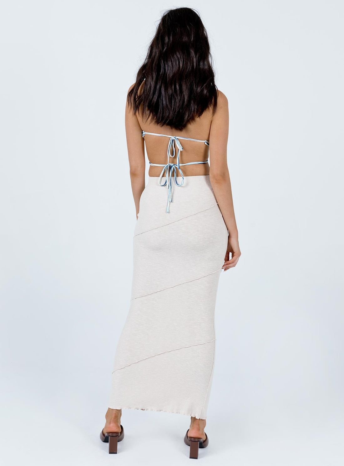 Oscar Maxi Skirt Beige