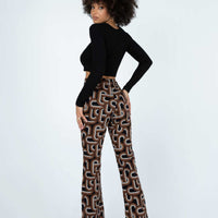 Motel Zoven Trouser Tonal Interlink Black