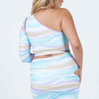 Josie Marble Mini Skirt Multi