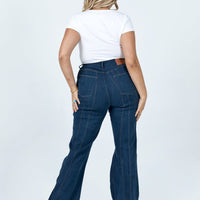 Odette Flare Denim Jeans Blue