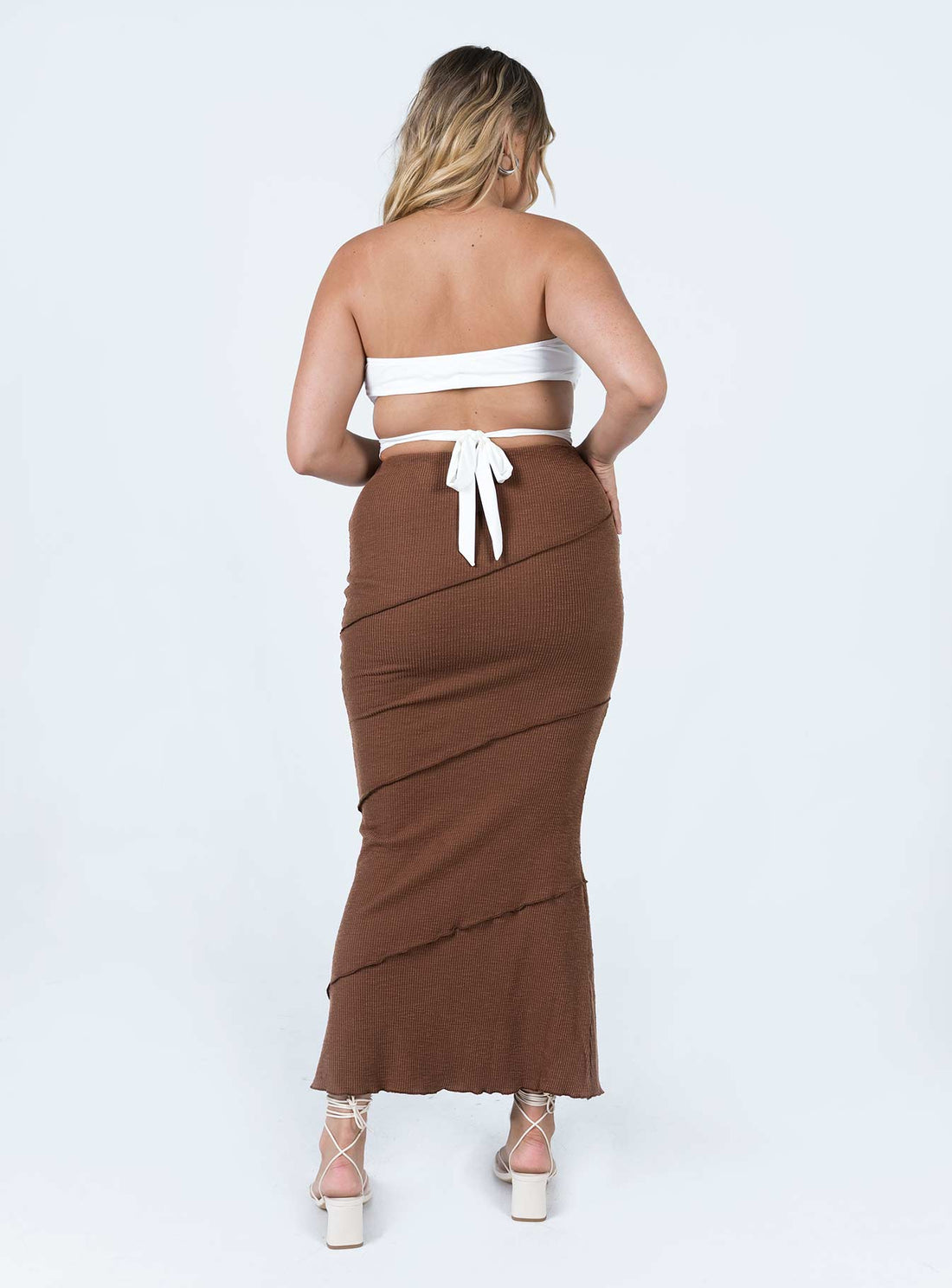 Oscar Maxi Skirt Brown