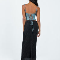 Harriette Maxi Skirt Black Lurex