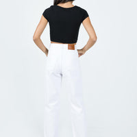 Leta Straight Leg Denim Jeans White