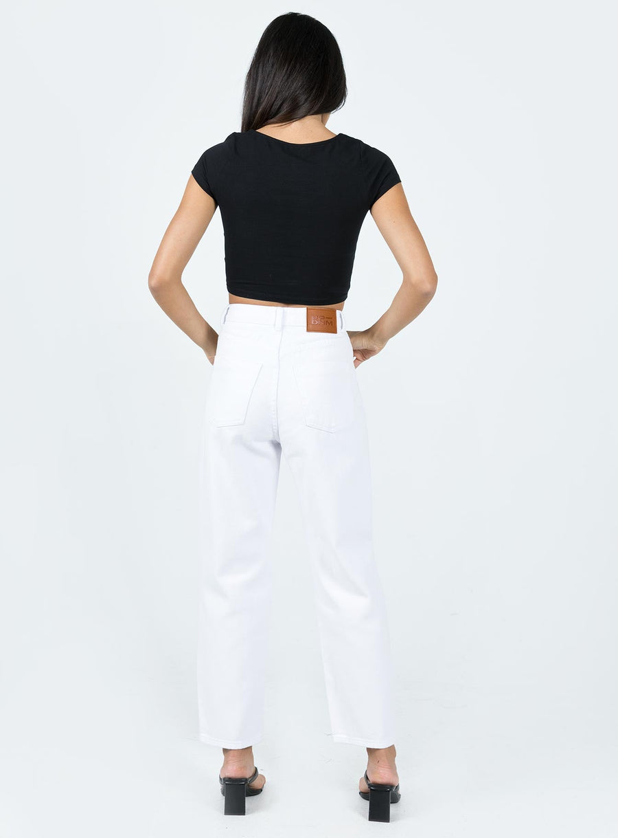 Leta Straight Leg Denim Jeans White