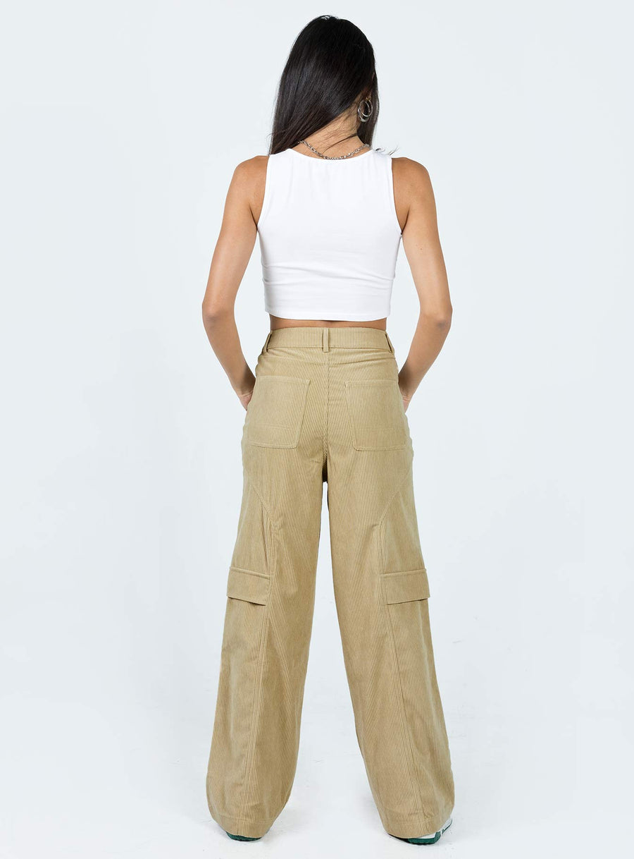 City Loop Cord Pants Beige