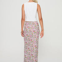 Emily Maxi Skirt Pink Floral