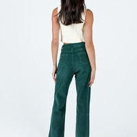 Kalinda Jeans Green Cord