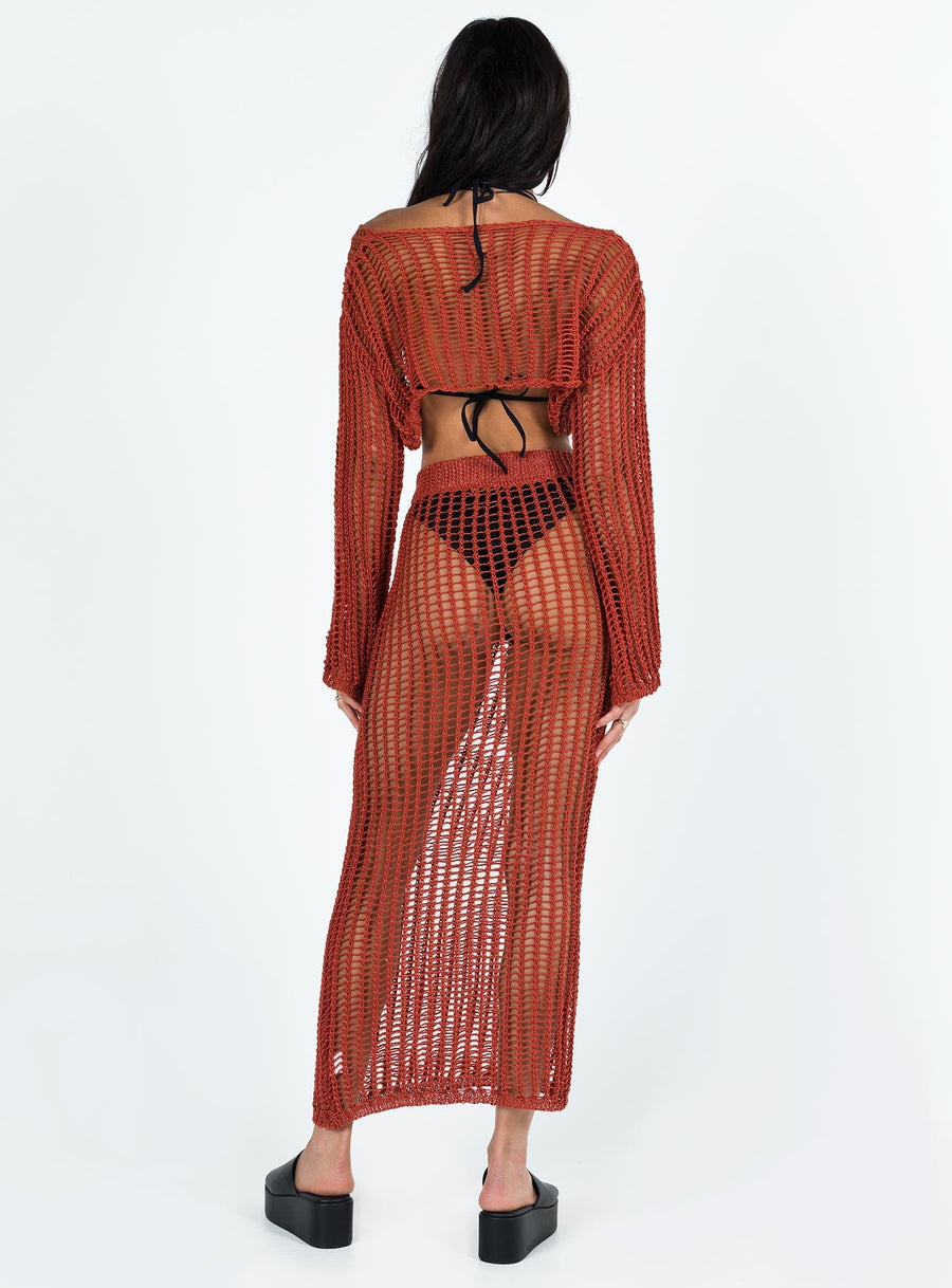 Florence Maxi Skirt Sienna Red