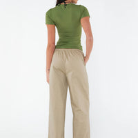 Erilyn Drawstring Pants Beige