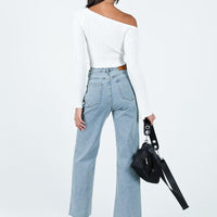 Pyrene Straight Leg Jeans Mid Wash Denim