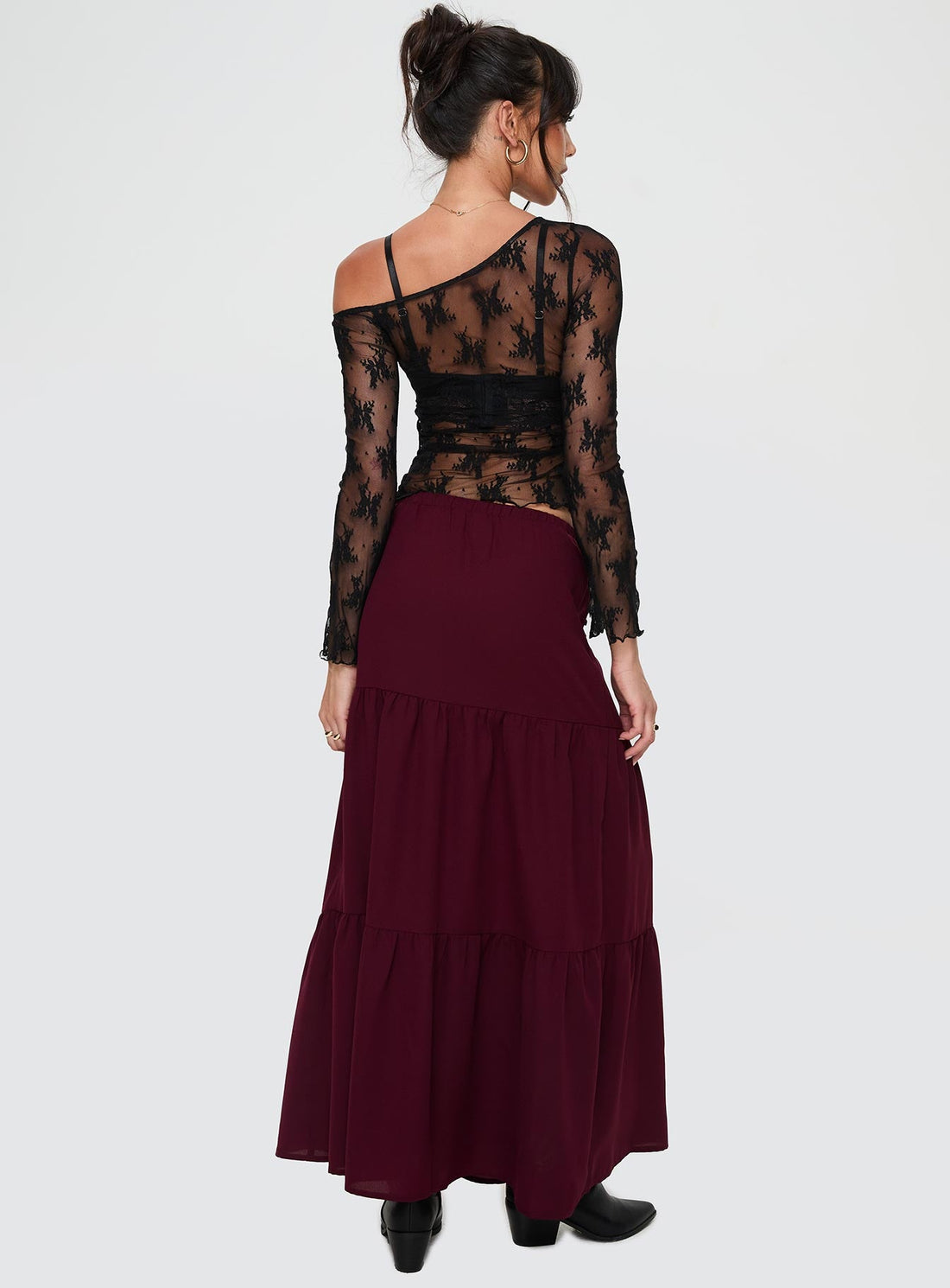 Whole Again Maxi Skirt Burgundy