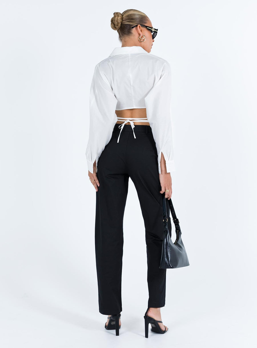 Titius Pants Solid Black