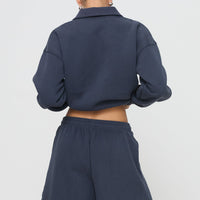 Dream Fleece Longline Shorts Navy